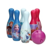 Set de bowling reine des neiges ii : 6 quilles + boule - disney frozen - jeu d'adresse