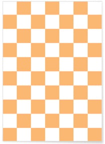 Affiche Damier Orange | A3 : 29,7x42cm