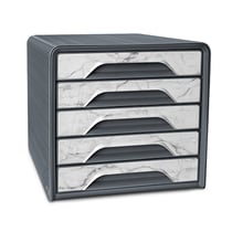 Bloc de classement 5 tiroirs standards Smoove Marbre Gris - CEP