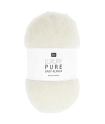Pelote exceptionnelle LUXURY PURE BABY ALPACA - Rico Design - Le fil 100 % alpaga bébé pour un tricot haut de gamme 01 Creme