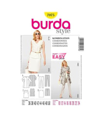 Patron Burda 7075 Ensemble dames taille n°FR 36-50