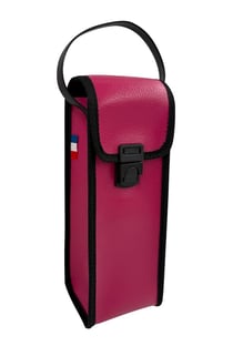 Sacoche souple pvc Framboise pour 3 boules de pétanque et cochonnet avec poignée en Jaftex - Maroquinor