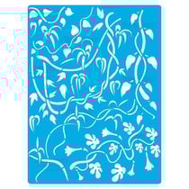 Pochoir plastique souple réutilisable 18,5 x 14,5 cm Fabrika Decoru RAMAGE DE FLEURS 411