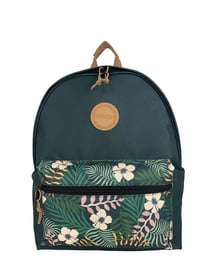 Sac à dos M - Vert avec pochette à fleurs - Zurich - 20L - EASYOU