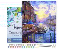 Peinture par Numéro Figured'Art avec Cadre - Le Grand Canal de Venise - Kit de Loisir Créatif DIY Numéro d'Art - 40x50cm toile tendue sur châssis