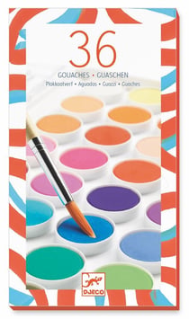 36 pastilles de gouaches - Djeco