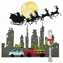 Gabarit de découpe pour machine Sizzix Tim Holtz - Vault Christmas Magic - 12 pièces