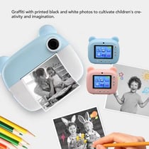 Appareil Photo Enfant Instantané 1080P Écran 2.4 Pouces Double Objectif - Bleu - Yonis
