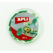 Boîte De 50 Punaises À Têtes Plates Vert - Apli
