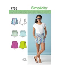 Patron Simplicity 1370 Short jupette taille n°FR 32-40