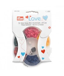 Boutons pression « Color Snaps Mini » boîte 12 x 6 couleurs - Prym Multicolore