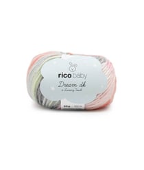 Fil à tricoter Rico RICO BABY DREAM LUX TOUCH - Rico Design 01 Saumon/gris