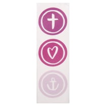 Motifs de cire Croyance Amour Espérance, rose oeillet, 9,5x3cm, 1 pce.