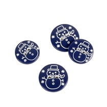 Bouton 2 trous bonhomme bleu marine