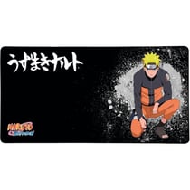 Tapis de souris gaming - Naruto Shippuden - XXL 90 x 46 cm - Base antidérapante en caoutchouc - Noir