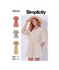 Patron Simplicity 9544 - Robe, pull et jupes pour femme du 34 au 52 FR taille n°FR 44-52