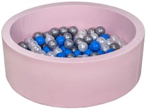 Piscine à balles Aire de jeu + 150 balles rose perle, bleu, argent - Velinda