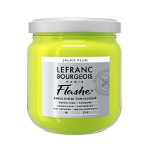 Peinture vinylique - Flashe - Jaune fluo - 163 - Lefranc Bourgeois - 400ml