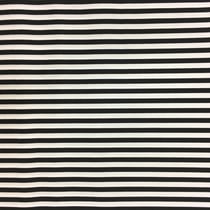 Tissu Coton imprimé marinière Noir et blanc