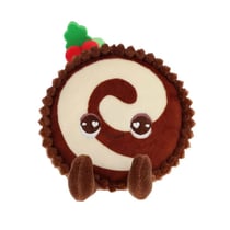 Peluche bûche de Noël parfumée chocolat