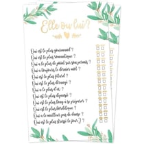 Jeu - Mariage - Mariés - Elle ou lui - Animation - Questions/réponses - 6 cartes