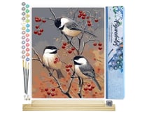 Peinture par Numéro Figured'Art - Oiseaux et Arbre Fruitier - Kit de Loisir Créatif DIY Numéro d'Art Complet - 40x50cm toile roulée + châssis en bois à monter