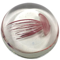 Presse papier Méduse en verre 10.5 cm