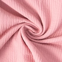 Tissu Coton surpiqué uni Rose