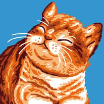 LUC - Kit canevas Soudan Gros Chat 25x25 cm