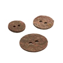 Bouton pierre rond gris marron