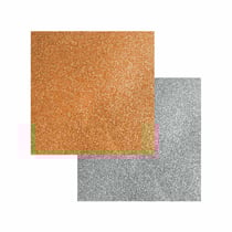 2 flex thermocollants pailletés 91 x 33 cm - doré, argenté