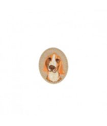 Ecussons Thermocollant Portraits d'Animaux diamètre 4 cm - Mediac Chien Marron