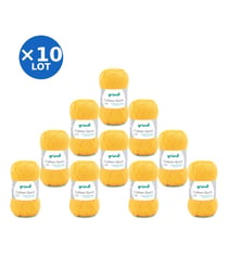 Lot de 10 pelotes COTTON QUICK UNI de Gründl – 500 g de coton mercerisé certifié Oeko-Tex 138 Jaune