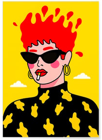 Affiche Femme rebelle | A3 : 29,7x42cm