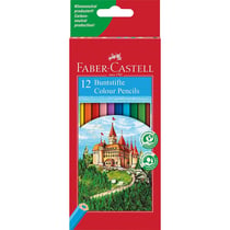12 crayons de couleur - Pointe moyenne - Assortiment - Faber-Castell