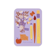 Petite boîte rectangulaire en métal - Bouquet d'amour (boîte à trésors) - Hirondelles & Cie