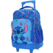 Sac à dos à roulettes Stitch Hawaii Bleu 43 CM 2 compartiments