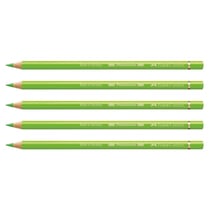Crayon de couleur POLYCHROMOS FABER-CASTELL - Mine 3,8 mm - Vert clair - Lot de 5