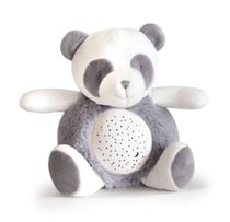Peluche veilleuse musicale et lumineuse panda gris 20 cm - doudou et compagnie - dc3693