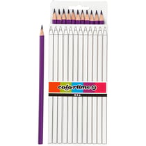 Crayons de Couleur Colortime, L : 17 cm, mine 3 mm, violet, 12pièces/ 1 Pq.