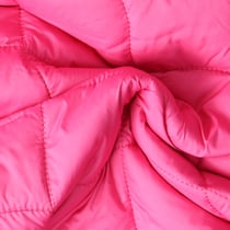 Tissu Doudoune matelassé Nils uni Rose fuchsia envers Vert anis