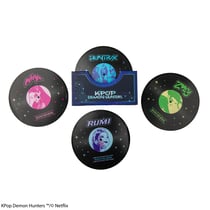 Set de 4 Sous-verres Chasseresses & Démons - KPop Demon Hunters