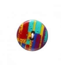 Carte de 2 boutons classique multicolore 18mm - Distrifil Multicolore