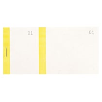 Bloc vendeur à bande couleur 100 feuillets double numérotage - Format 6 ,6x13,5 cm - Jaune - x 50 - Exacompta