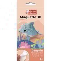 Maquette adhesive carton 3D - Dauphin