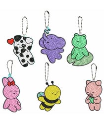 Kit Diamond Painting "Hangers Animals" - Rico Design Blanc