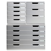 Module de classement Modulo Office 5 tiroirs A3 - Granit - Exacompta