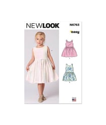 Patron New Look 6763 - Robe enfant du 3 à 8 ans taille n°FR 3-8