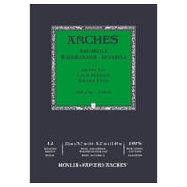 Bloc - Aquarelle - A4 - 21x29,7cm - Grain fin - 12 feuilles - 300g - Arches