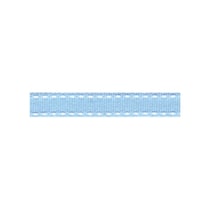 Bobine 25m galon polyester Tiret bleu ciel 10mm